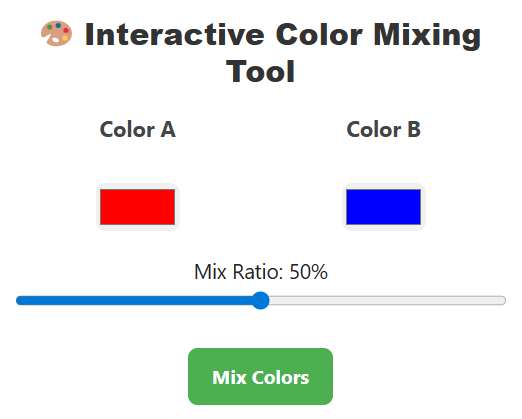 Layout of Color Mixing Widget