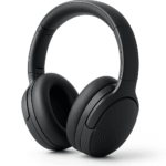 The picture of Noise Cancelling Headphones against white background.