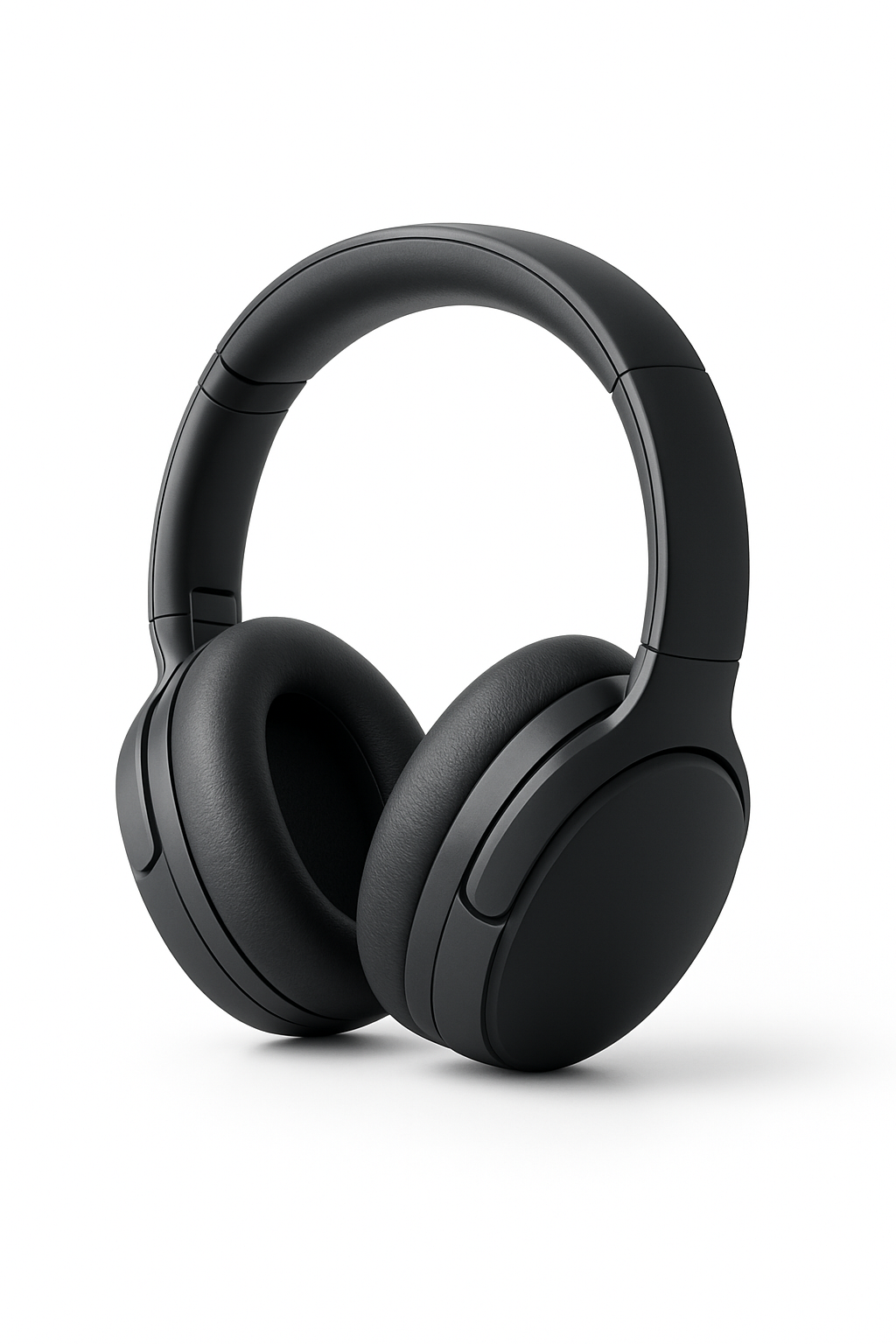 The picture of Noise Cancelling Headphones against white background.