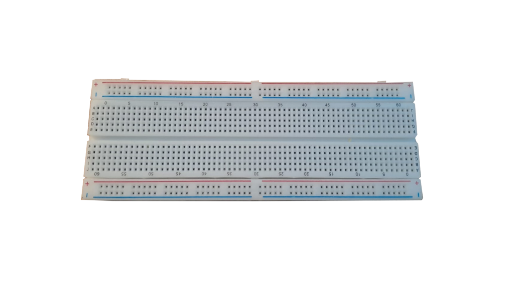 Picture of a breadboard