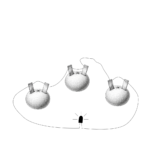 Three oranges with electrodes inserted into them are connected by wires which are then connected to LED bulb. This whole scheme demonstrates who bio-energy generates small amount of electricity.