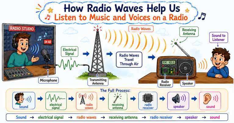 How Does a Radio Receive Music and Voices? How Radio Waves Carry Sound