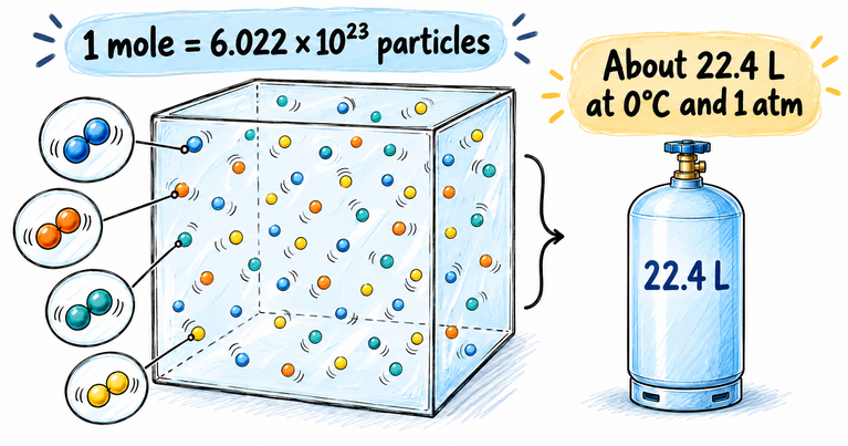 How Big Is 1 Mole of Gas?